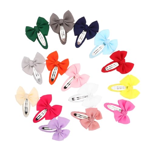 GLSTOY 30 Stück Teiliges Bunte Haarklammern mit Schleifen Rutschfeste Snap Barrettes Leichte und Sanfte Haarspangen für Junge Mädchen und Mädchen für Partys Alltag und Festliche Anlässe von GLSTOY