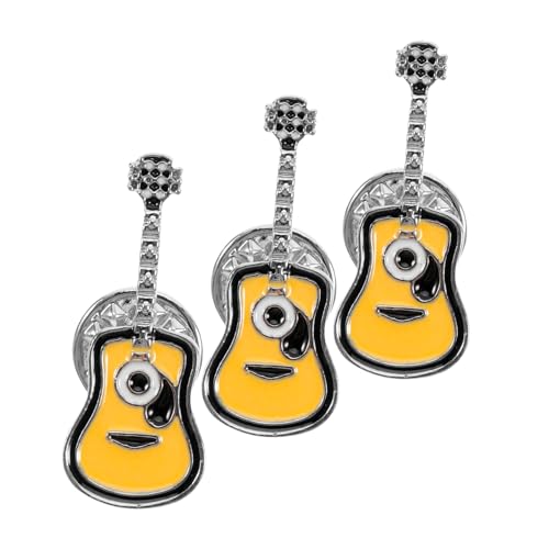 GLSTOY Retro Gitarre Brosche Pin 3 Stück Emaille Anstecknadel Für Männer Und Frauen Modisches Für Hochzeiten Partys Und Alltag Kreatives Design Für Anzüge Hemden Und von GLSTOY