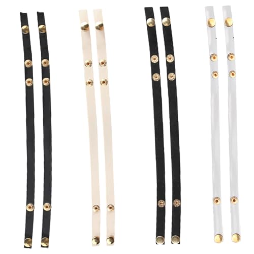 GLSTOY 4 Paare Damen High Heels Ersatzriemen Transparent Schwarz Velours Verstellbar Abnehmbar Komfortabel für Pumps Schuhe Fersenriemen Schuhverschluss von GLSTOY