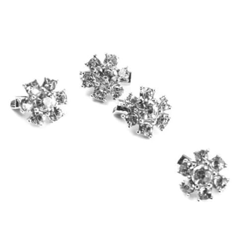 GLSTOY 4stücke Mini-blumenbrosche Mit Strassblüten Clips Für Kleidung Schuhe Taschen Hüte Schals Kopftücher Legierung von GLSTOY