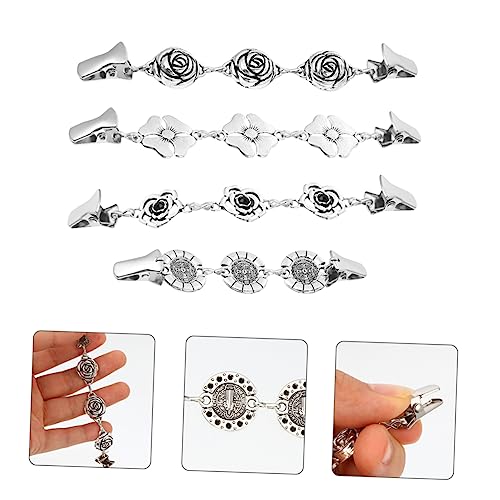 GLSTOY 4 Stück Pullover-clips Für Kleidung Schalklammern Aus Legierung Wiederverwendbar Und Langlebig Für Schals Und Leichte Jacken von GLSTOY