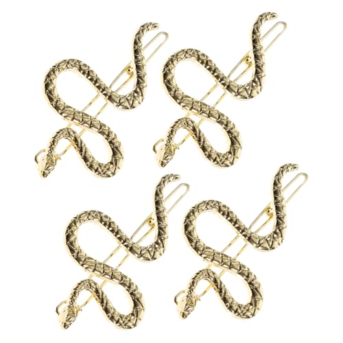 GLSTOY 4 Stück S Förmige Haarspange, Schlangenbrosche, Haarnadeln Zum Stylen Von Haaranhängern, Haarquasten Für Mädchen, Blumenspangen Für Haare, Hanfu Metall Haarnadeln Im Antiken Stil, von GLSTOY