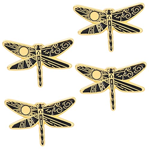 GLSTOY 4 Stück Teiliges Mini Libellen Broschen aus Langlebiger Legierung Kreative Cartoon Anstecker Leichte Tier Broschen für Kleidung Taschen Hüte und Schals Schmuckaccessoires von GLSTOY