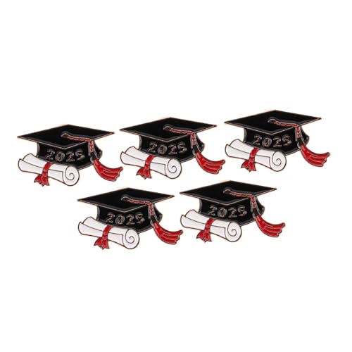 GLSTOY 5stücke Abschlusskappen-brosche Aus Metall Anstecknadel Mit Abschluss- Klasse Souvenir Minimalistischer Schmuck Für Lehrer Und Studenten von GLSTOY