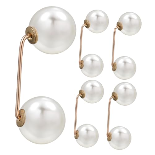 GLSTOY 5 Stück Teiliges Perlen sicherheits broschennadel Damen Praktische Broschen zum Fixieren von Röcken und Kleidern Rostbeständig Vielseitig Einsetzbar für Kleidung Hüte Taschen und von GLSTOY