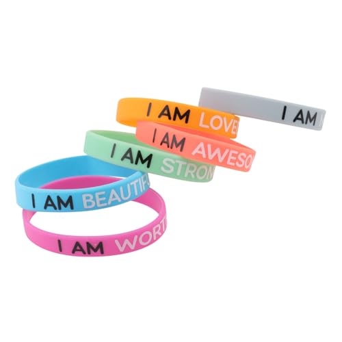 GLSTOY 6 Stücke Gemischten Stil Silikon Armband Für Frauen Unisex Mode Schmuck Armreif von GLSTOY