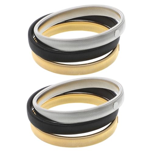 GLSTOY 6stücke Pack Verstellbare Armhalter Elastische Hemdärmelbänder Aus Metall Anti-rutsch-ärmelhalter Für Männer Und Frauen in Dunkel Und Gold von GLSTOY