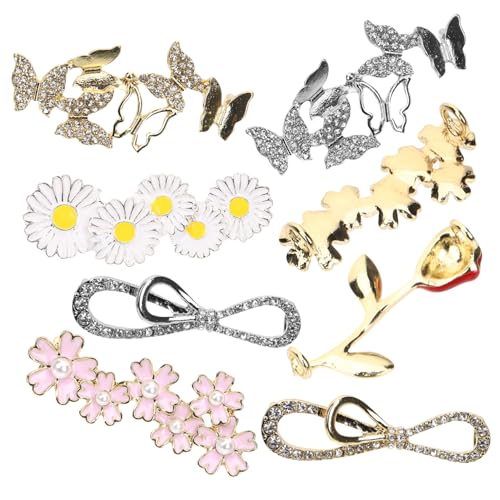 GLSTOY 7 Stück Teiliges Schuhschmuck Sneaker Charms mit Floralem Design Leichte Schnürsenkel Dekorationen Einfache Anbringung Langlebig Vielseitig für Damen und Mädchen Geeignet von GLSTOY