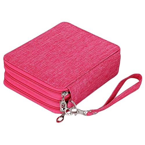 GLSTOY 1stück Kunst-malstiftetui wasserdichte Oxford-stifte-Organizer-Tasche Für Studenten Fächer Rosa Aufbewahrung Für Buntstifte Und Malutensilien von GLSTOY