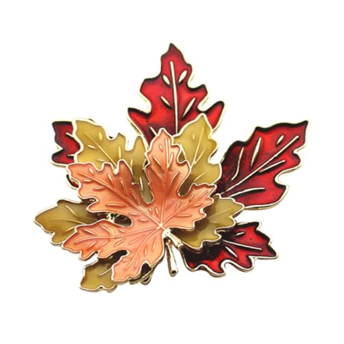 GLSTOY Ahornblatt-Brosche Frauen Broschen Clip für Pullover Mantel Schal Strickjacke Herbst Schmuck von GLSTOY