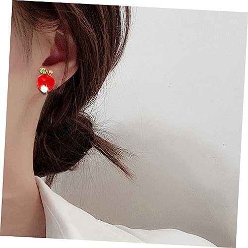 GLSTOY Apfelohrringe Damen Ohrstecker Zirkonia Schmuck Hautfreundlich Modisch Leicht Alltag Party von GLSTOY