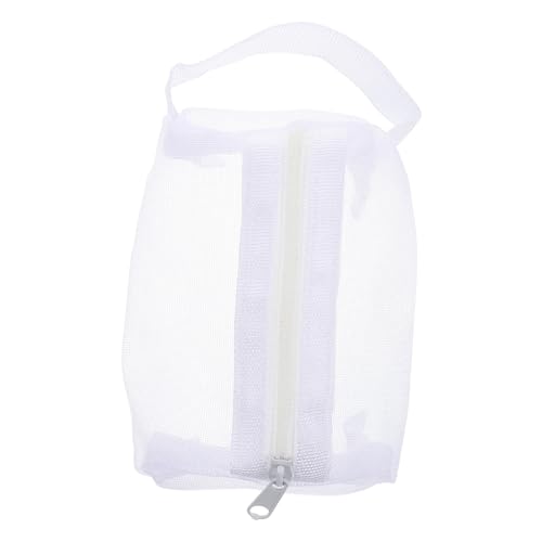GLSTOY Netzbeutel Mit Reißverschluss Kleiner Make-up-Organizer Aus Weiß Organizer-Tasche Für Kosmetik Atmungsaktiv Tragbar Für Reisen Und Täglichen Gebrauch Geeignet Für Lippenstift Pinse von GLSTOY