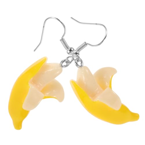 GLSTOY Bananen Ohrringe Damen Hängend Leicht Tropfen Ohrschmuck Fruchtmotiv Gelb Kreativ Alltag Schmuck von GLSTOY