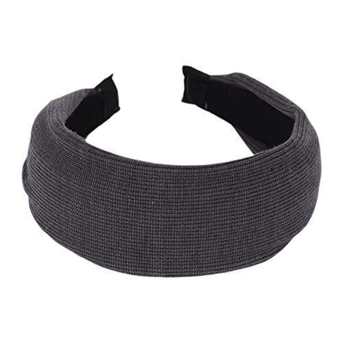 GLSTOY Knitting Headbands Breites Haarband Für Damen Und Mädchen Einfaches Elegantes Kopfaccessoire Aus Wiederverwendbarem Tiefgrau Für Jeden Look Und Anlass von GLSTOY
