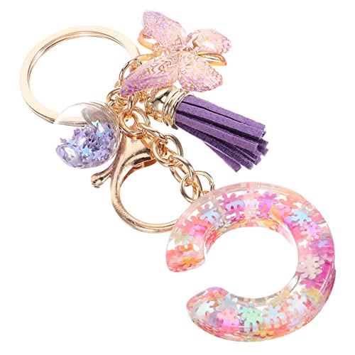 GLSTOY Schlüsselanhänger Mit Buchstaben Und Schmetterlingsanhänger Mit Quaste Als Für Frauen Geburtstagsfeiern Weihnachten Und Besondere Anlässe von GLSTOY