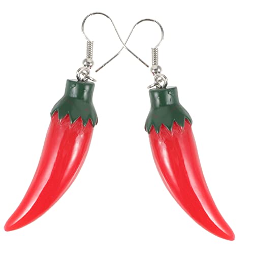 GLSTOY Chili Ohrhänger Damen Trendige Gemüse Ohrstecker Leichte Baumelnde Paprika Ohrringe Kreativer Schmuck Für Partys Alltag Mädchen von GLSTOY