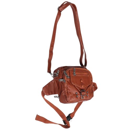 GLSTOY Damen Crossbody Bag PU Handtasche Retro Stil Leicht Verstellbar Schultertasche mit Viel Stauraum für Alltag und Arbeit Vintage Umhängetasche Frauen Tote Purses von GLSTOY
