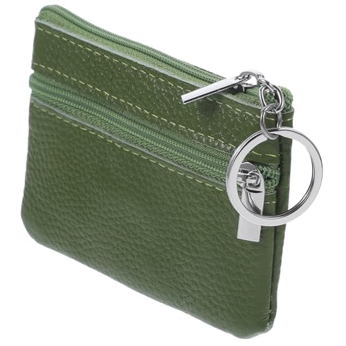 GLSTOY Damen Portemonnaie Mit Schlüsselanhänger Mini Münzgeldbörse Grün Für Karten Und Kleingeld Und Praktisch Für Unterwegs von GLSTOY