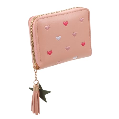 GLSTOY Kleine Damen Geldbörse Aus Mit Reißverschluss Kartenetui Mit Münzfach Praktische Kreditkartentasche Münzgeldbörse Für Unterwegs von GLSTOY