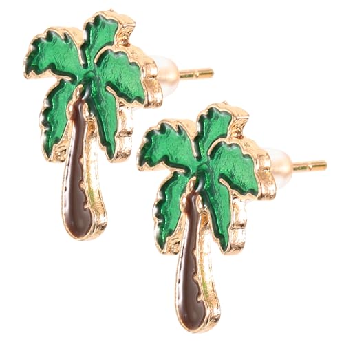 GLSTOY Einzigartige Kokosnussbaum Ohrstecker Damen Ohrschmuck Langlebig Komfortabel Alltag Verspieltes Design für Frauen und Mädchen von GLSTOY