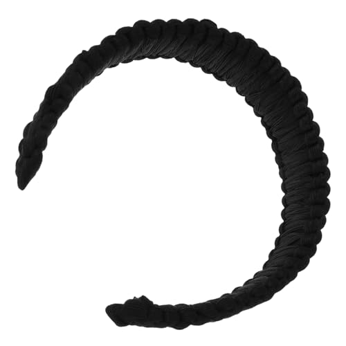 GLSTOY Eleganter Französischer Retro Haarreif Damen Geflochtenes Stirnband Elastischem Spandex Klassisches Schwarzes Makeup Hair Band Modischer Haarschmuck für Mädchen und Frauen von GLSTOY