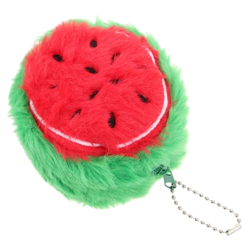 GLSTOY Wassermelonen-plüsch-Geldbeutel-schlüsselanhänger Für Kinder Bequeme Münztasche Multifunktionale Geldbörse Für Mädchen Kreative Aufbewahrungstasche von GLSTOY