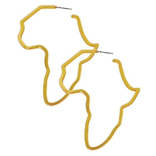 GLSTOY Afrikanische Karte Ohrstecker Damen Schmuck Ohrringe Einzigartig Modernes Design Für Frauen Und Teenager Mädchen Hautfreundlich Langlebig von GLSTOY