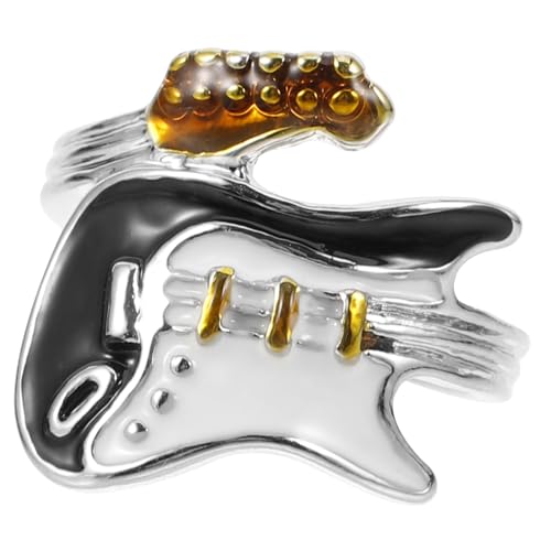 GLSTOY Gitarrenring Herren Offener Bandring Punkring Langlebig Musikschmuck für Männer GLSTOY Gitarrenring Herren Offener Bandring Punkring Langlebig Musikschmuck für Männer von GLSTOY