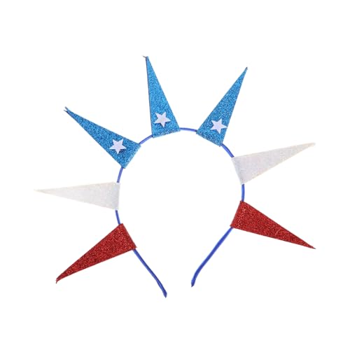 GLSTOY Göttin Stirnband Stirnband Unabhängigkeitstag Haarband Karneval Kopfbedeckung Haarbänder Zum Unabhängigkeitstag Patriotische Stirnbänder Glitzerpuder Haarband Weiß Stoff von GLSTOY