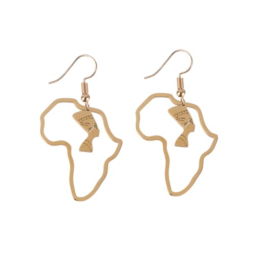 GLSTOY Goldene Titanstahl Ohrringe Damen Retro Einfaches Design Leicht Tragbar Charmanter Ohrschmuck für Alltag Fest Business von GLSTOY