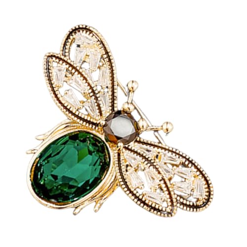 GLSTOY Grüne Gläserne Bienen Brosche Anstecknadel Leicht Anti rutsch Zubehör für Damen und Herren Kleidung Rucksack Dekoration von GLSTOY