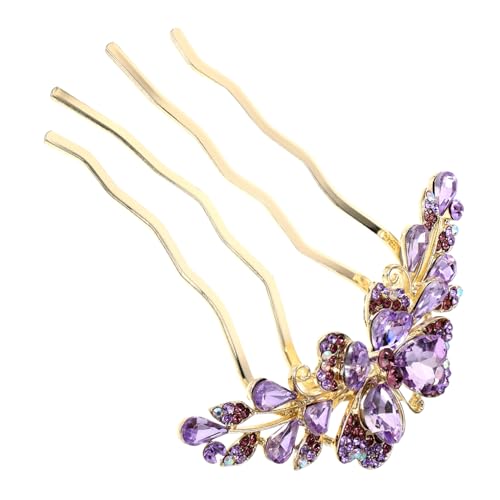 GLSTOY Haarkamm Mit Strasssteinen Dekorativer Seitlicher Haarkamm Für Mädchen Kristall-haaraccessoire Haarnadel-clip Aus Legierung Für Hochzeit Und Tägliche Trage von GLSTOY