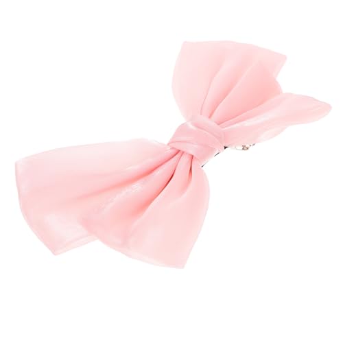 GLSTOY Haarspange Mit Schleife Für Frauen Und Mädchen Großer Bogenclip Rosa Satin Elegant Und Ansprechend Für Besondere Anlässe Und Alltag von GLSTOY