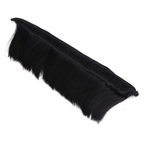 GLSTOY Halloween Federkamm Perücke Klebbar Strapazierfähig Bunter Party Kopfschmuck Karneval Cosplay Zubehör Schwarz von GLSTOY