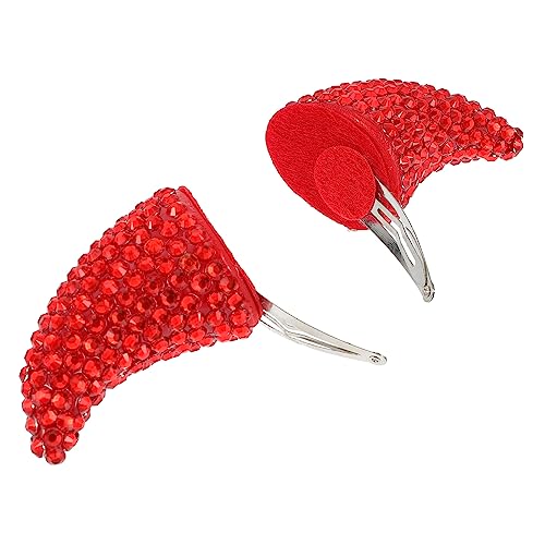 GLSTOY 2stücke Lustige Teufelshörner Haarspangen Für Halloween Glitzernde Cosplay Haarschmuck Für Erwachsene Für Kostümpartys Und Festivals von GLSTOY
