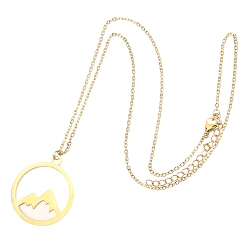 GLSTOY Bergkette Halskette Für Damen Halskette Mit Berganhänger Leicht Und Bequem Zu Tragen Edelstahl Hautfreundlich Langlebig von GLSTOY