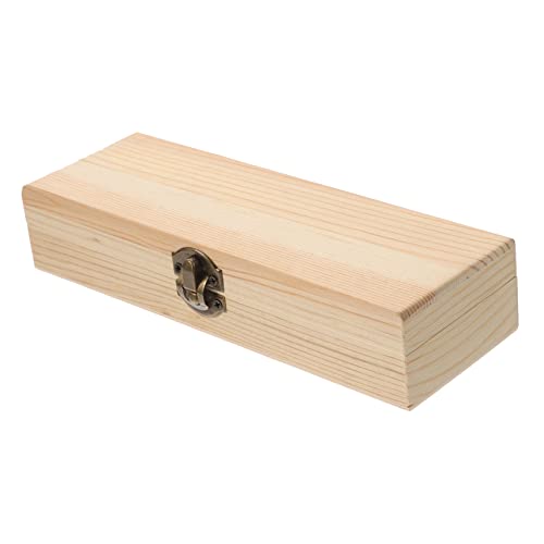 GLSTOY Holz Stiftebox mit Deckel Große Aufbewahrungsbox für Schüler Langlebiger Holz Stiftebehälter Robustes Material Vielseitiger Stifte Organizer für Schule und Büro von GLSTOY