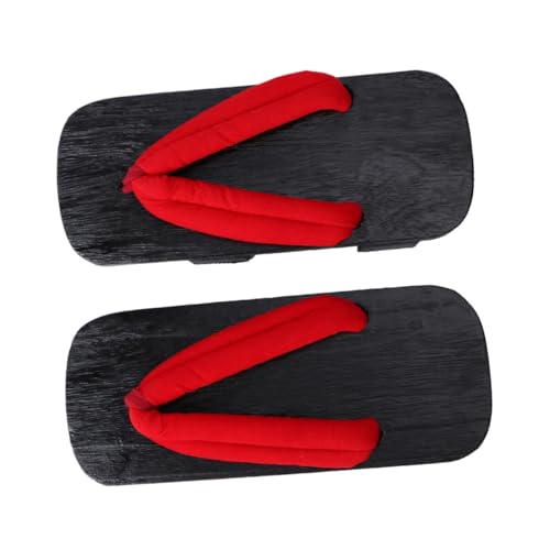 GLSTOY Japanische Clogs Holzsandalen Damen Sommer Plattformslipper mit Zwei Zahn Design rutschfest Komfortabel Modisch Geeignet für Freizeit Party und Outdoor Fuß von GLSTOY