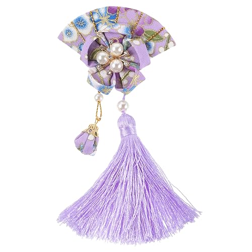 GLSTOY Japanischer Haarklammer mit Quaste Traditionelles Fan Design für Hochzeiten und Freizeit Perfektes Haarschmuck Accessoire für Damen und Mädchen von GLSTOY