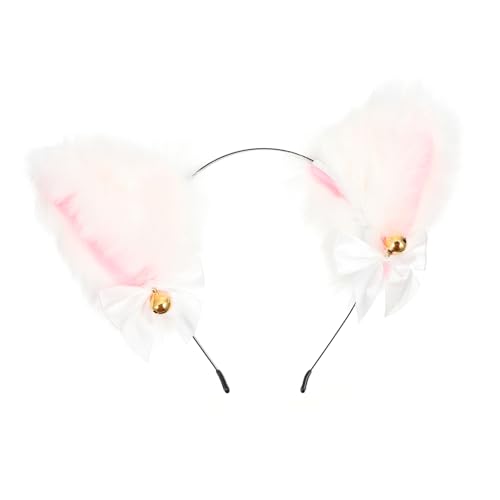 GLSTOY Katzenohren Haarreif Mit Glöckchen Plüsch Ebene Haarband Für Kinder Und Erwachsene Cosplay Zubehör Für Karneval Und Partys von GLSTOY