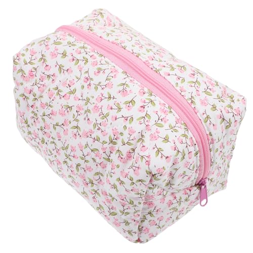 GLSTOY Blumenmuster Make-up Tasche Für Damen Leicht Wiederverwendbar Sicherem Reißverschluss Für Kosmetik Und Kleinteile-Organisation von GLSTOY