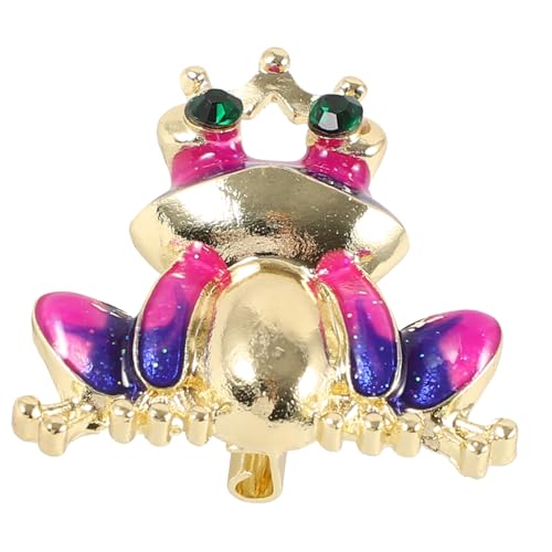 GLSTOY Kreative Frosch Brosche aus Langlebiger Legierung Modische Anstecknadel für Kleidung Schals und Taschen Niedlicher Cartoon lapelpin mit Krone Vielseitiges Accessoire für Damen und von GLSTOY