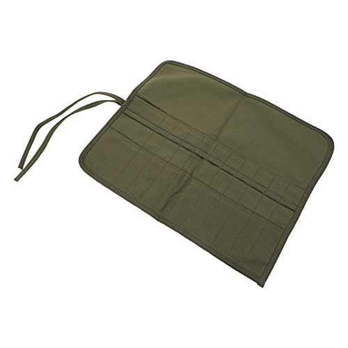 GLSTOY Leichter Pinsel Rollbeutel Aus Strapazierfähigem Canvas Professioneller Stiftehalter Für Malutensilien Ideal Für Wasserfarben Und Ölfarben Militärgrün von GLSTOY