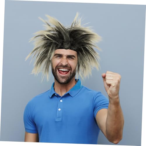 GLSTOY Lustige Afro Perücke für Damen und Herren Farbenfrohe Spike Perücke für Kostüme Halloween Cosplay und Themenpartys Wiederverwendbar und Leicht zu Tragen von GLSTOY