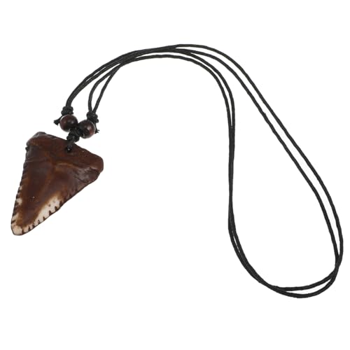 GLSTOY Männer Halskette mit Haifischzahn Anhänger Personalisierte Nackenkette Geflochtenem Material Stilvoller Nackenschmuck für Surfer für Kreative Outfits und von GLSTOY