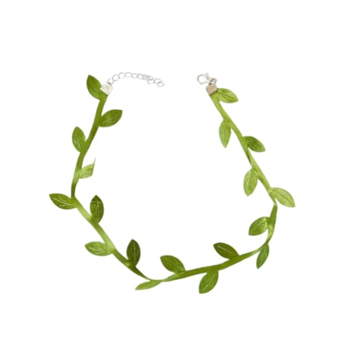GLSTOY Grüne Choker Für Mädchen Mit Polyester Mode Halskette Kurz Kreative Anhänger Halskette Für Mode von GLSTOY