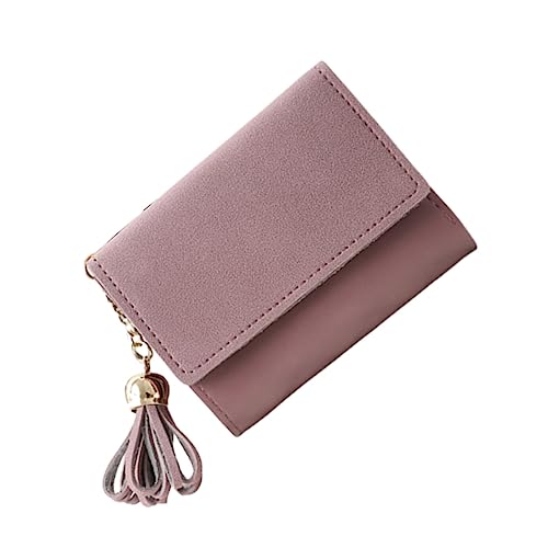GLSTOY Modische Dreifach Faltbare Geldbörse Aus Pu-Leder Mit Quaste Kreative Kartenetui Für Damen Leicht Und Tragbar Für Alltag Und Partys von GLSTOY