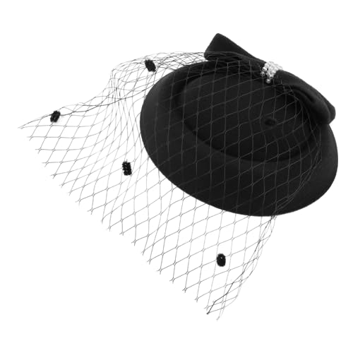 GLSTOY Zarte Mehrschichtige Zylinder Mit Schleife Haarspangen Haarschmuck Für Damen Party Kopfbedeckung von GLSTOY