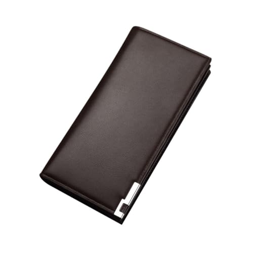 GLSTOY Modischer Langer Herren Geldbeutel Aus Pu Kaffee Praktische Geldbörse Mit Großem Fassungsvermögen Für Bargeld Und Karten Für Alltag Und Reisen von GLSTOY