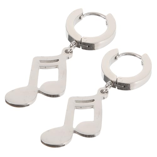 GLSTOY Musical Symbol Ohrringe aus Langlebiger Legierung Dangle Ohrschmuck für Herren Trendige Hip Hop Streetwear und Robust für Festivals und Alltag von GLSTOY